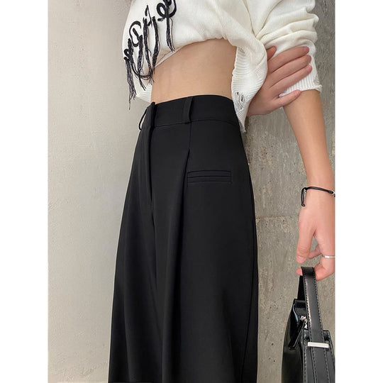 Damen Modische und bequeme Hochtaillierte Palazzo-Hose Nord Taschen