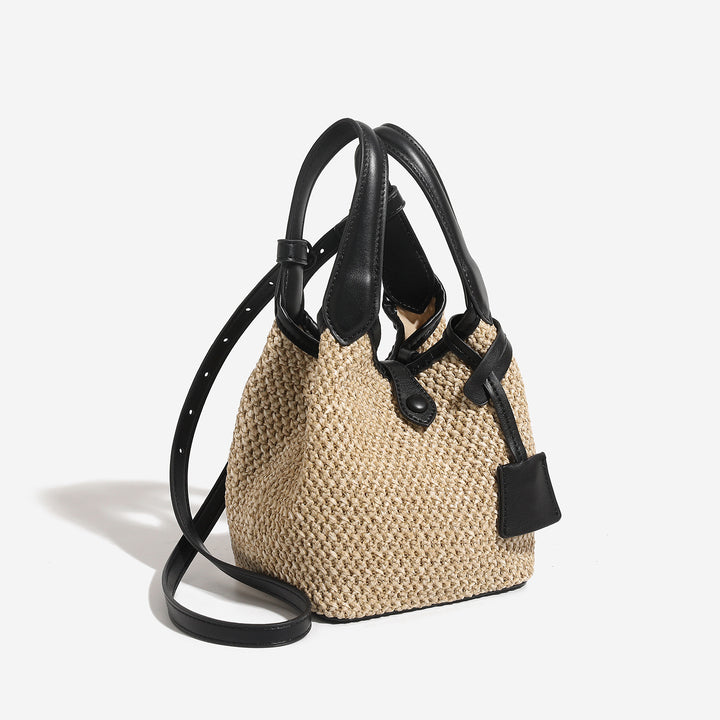 Damen Hobo-Tasche mit geflochtenem Design und kontrastierenden Lederakzenten Nord Taschen