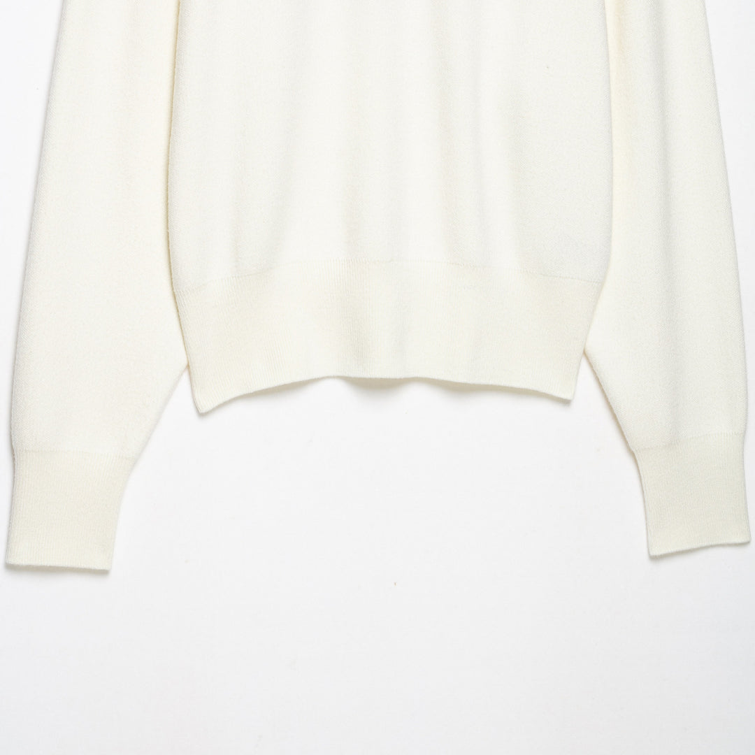 Damen Cropped Oversize-Strickpullover mit halbem Metallreißverschluss und Funnelkragen Nord Taschen