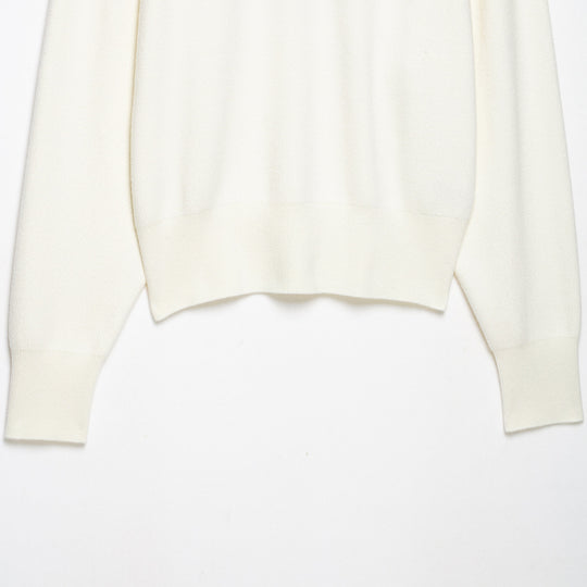 Damen Cropped Oversize-Strickpullover mit halbem Metallreißverschluss und Funnelkragen Nord Taschen