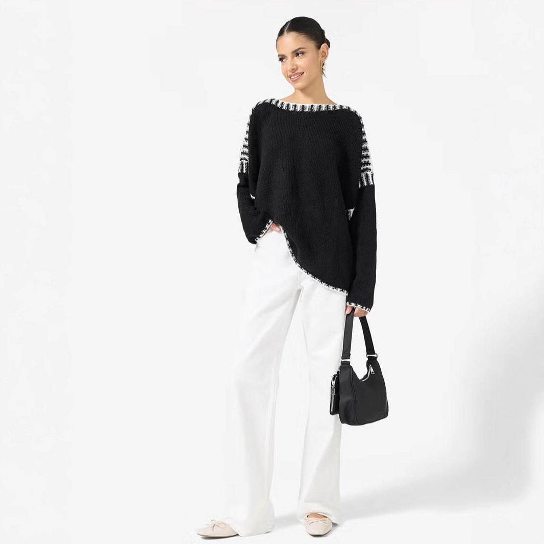 Damen Oversized Strickpullover Nord Taschen