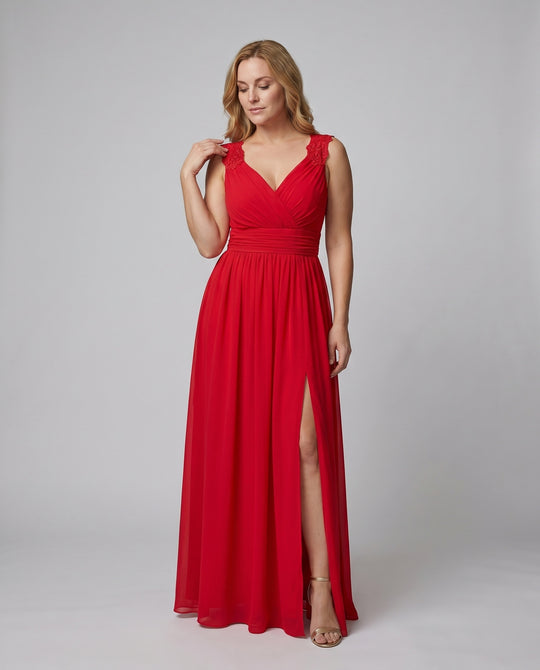 Abendkleid Damen V-Ausschnitt