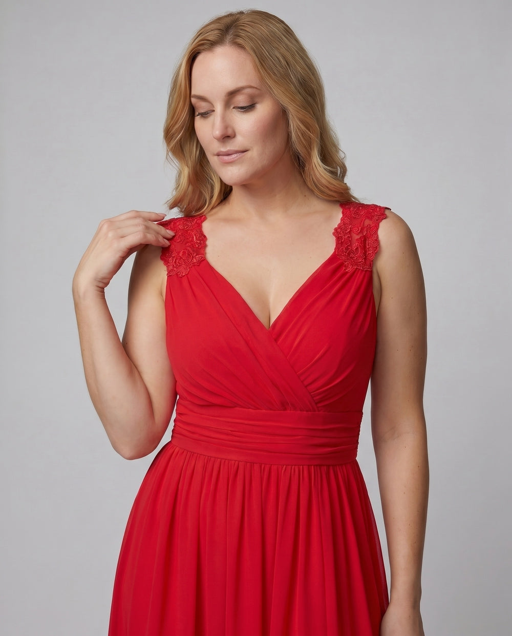Abendkleid Damen V-Ausschnitt