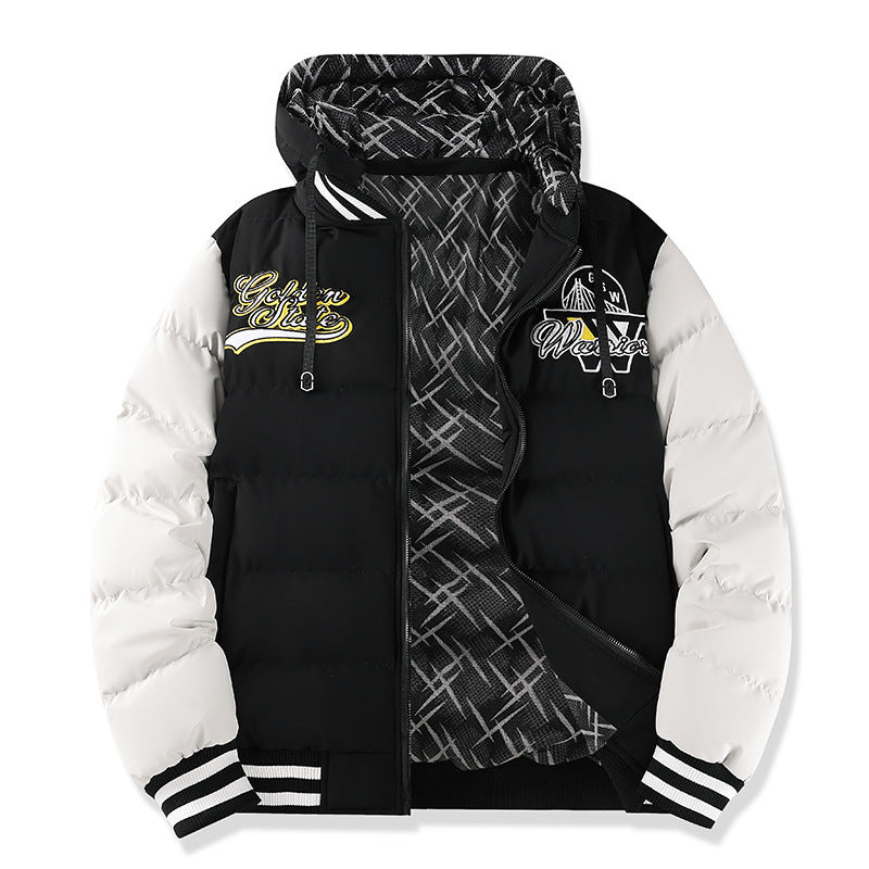 Herren Modische Steppjacke mit hohem Kragen und kontrastierenden Akzenten Nord Taschen