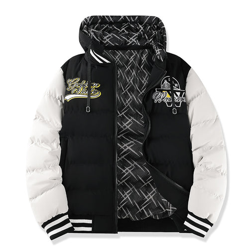 Herren Modische Steppjacke mit hohem Kragen und kontrastierenden Akzenten Nord Taschen