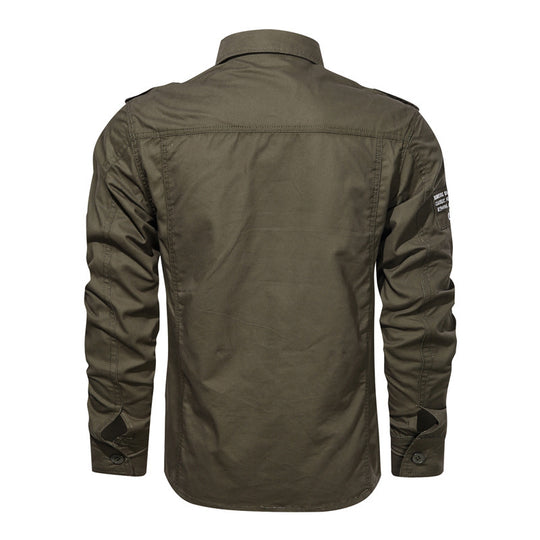 Herren Langarmhemd Nord Taschen