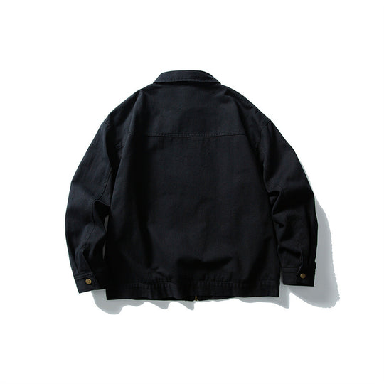Unisex Kastig geschnittene Canvas-Workwear-Jacke mit durchgehendem Reißverschluss und aufgesetzten Brusttaschen Nord Taschen