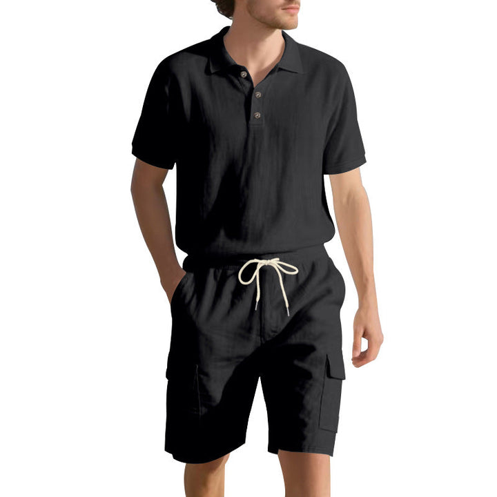Herren Freizeit-Set mit atmungsaktivem Polo-Shirt und komfortablen Shorts