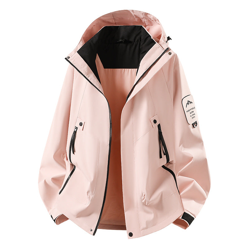Herren Zwei-in-eins Wetterschutzjacke mit abnehmbarer Steppweste und verstellbarer Kapuze Nord Taschen