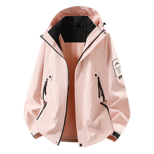 Herren Zwei-in-eins Wetterschutzjacke mit abnehmbarer Steppweste und verstellbarer Kapuze Nord Taschen