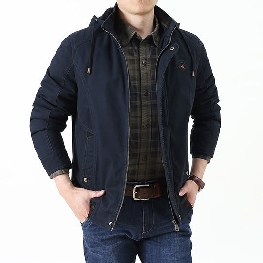 Herren Utility-Kapuzenjacke im Field-Parka-Stil mit Thermofutter und Multifunktions-Taschen Nord Taschen