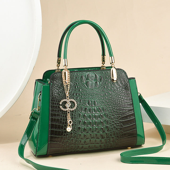 Damen elegante Handtasche mit luxuriöser Kroko-Prägung Nord Taschen