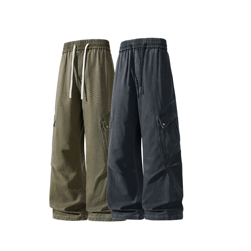 Herren Weite Utility-Cargo-Hose im Baggy‑Cut mit Tunnelzugbund und großen Klappentaschen Nord Taschen