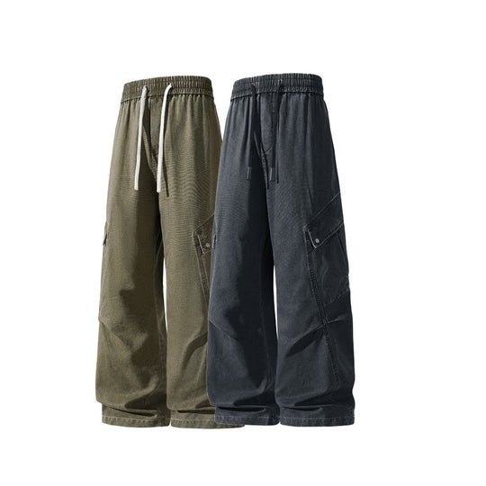 Herren Weite Utility-Cargo-Hose im Baggy‑Cut mit Tunnelzugbund und großen Klappentaschen Nord Taschen