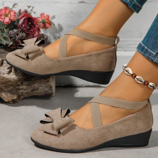 Damen modische und komfortable Ballerinas mit Glitzerelementen