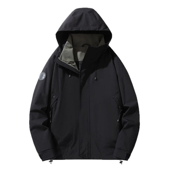 Herren Multifunktionale Softshell-Parka mit verstellbarer Kapuze, wind- und wasserabweisender Membran Nord Taschen