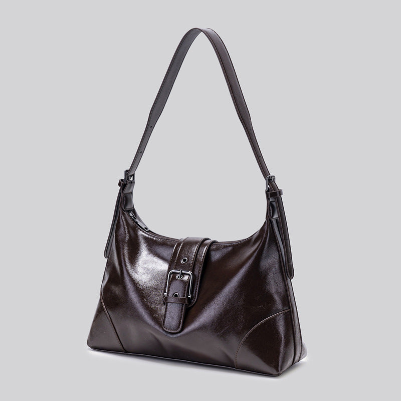Damen modische Schultertasche mit strukturiertem Leder und zeitgemäßem Schnallenakzent Nord Taschen