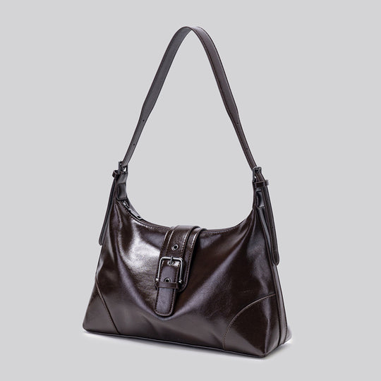Damen modische Schultertasche mit strukturiertem Leder und zeitgemäßem Schnallenakzent Nord Taschen
