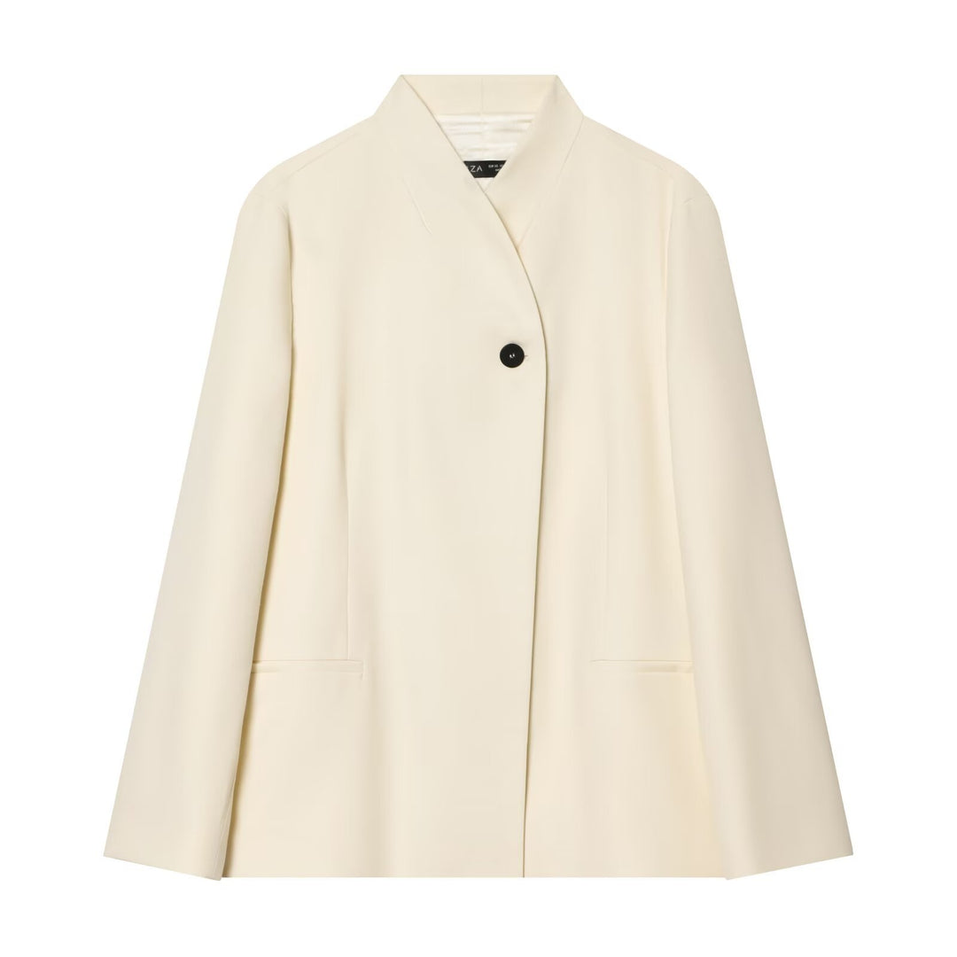 Damen Zweiteiliges Anzugs-Set mit Oversize-Longblazer und High-Waist Bundfaltenhose Nord Taschen