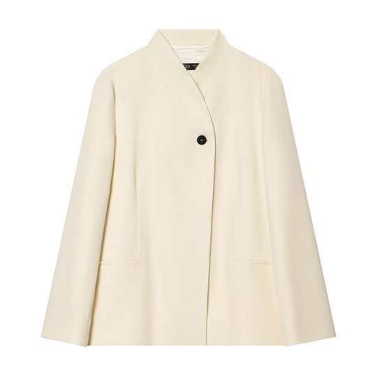 Damen Zweiteiliges Anzugs-Set mit Oversize-Longblazer und High-Waist Bundfaltenhose Nord Taschen