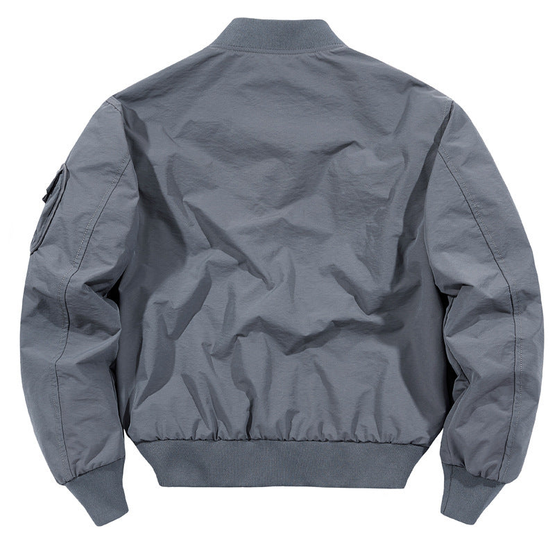 Herren leichter Nylon-Bomber im Utility-Look mit Mehrfachtaschen und Rippbündchen Nord Taschen