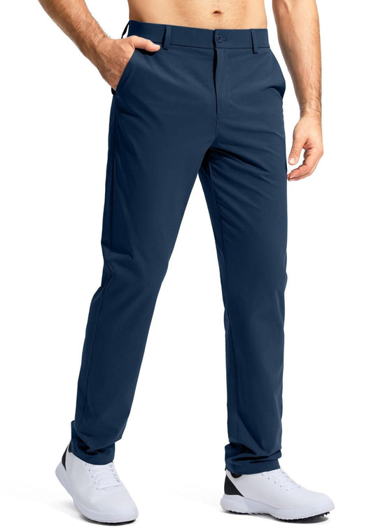 Herren nan elastische Golftwill-Hose mit geradem Schnitt, knitterfreiem Material und verdeckter Reißverschlusstasche - Arvani