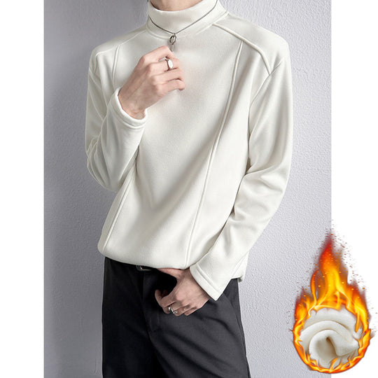 Herren Oversize Stehkragen-Sweatshirt mit Raglanärmeln und dezentem Farbverlauf Nord Taschen