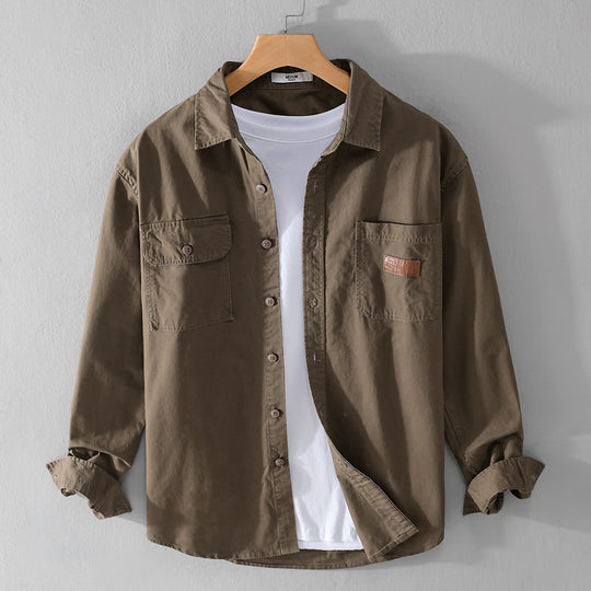 Herren Overshirt-Hemdjacke im Utility-Stil mit Brusttaschen Nord Taschen
