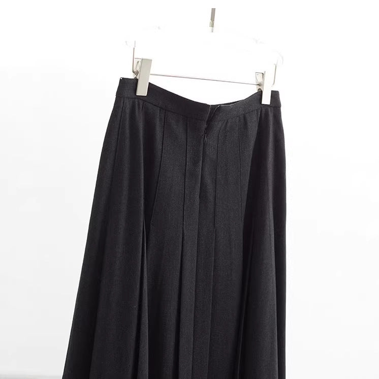 Damen Langer Plisseerock mit hohem Bund Nord Taschen