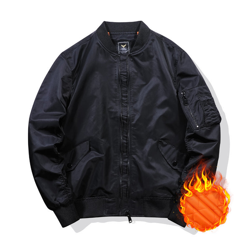 Herren Thermisch isolierte Nylon-Bomberjacke mit Ärmeltasche und Rippenbündchen Nord Taschen