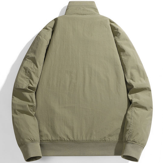 Herren Utility-Fliegerjacke mit Teddyfutter, Stehkragen und Ärmel-Tasche Nord Taschen