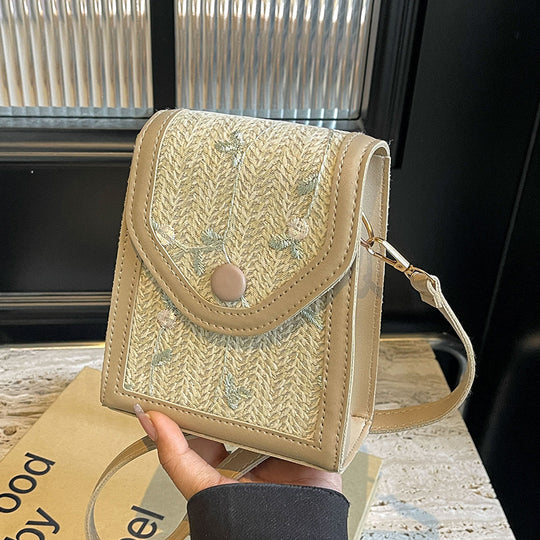 Damen Mini-Handtasche mit floralem Stickdesign Nord Taschen