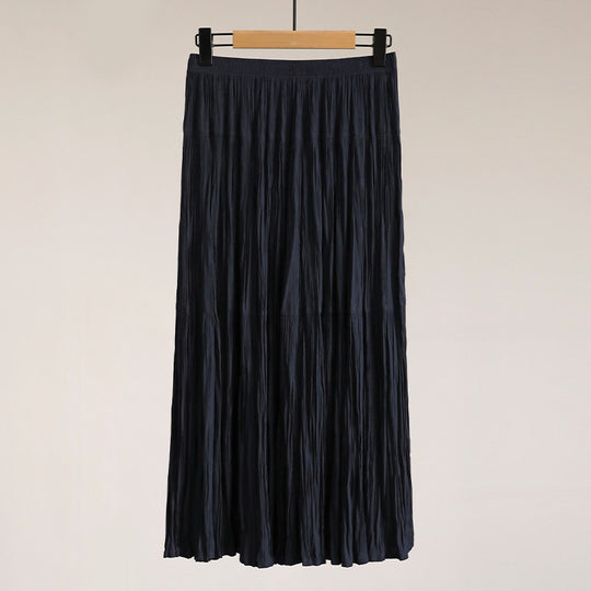 Damen Eleganter Faltenrock mit hohem Bund und fließendem Stoff Nord Taschen