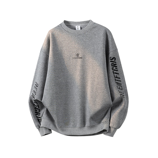 Damen Oversize-Sweatshirt mit gesticktem Schriftzug, abgerundetem Saum & überschnittener Schulter Nord Taschen