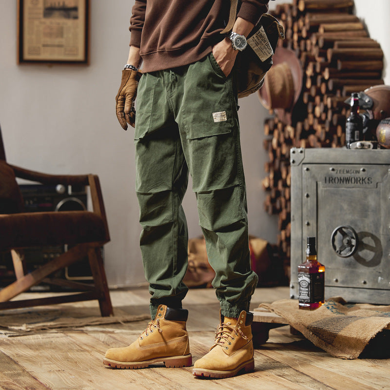 Herren Canvas‑Utility‑Jogger mit verstärkten Kniepaneelen, Klapptaschen und elastischem Knöchelsaum Nord Taschen