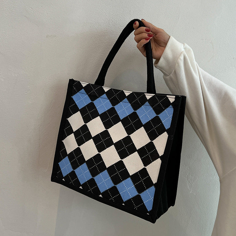 Damen große Tragetasche mit eleganten Karomuster Nord Taschen
