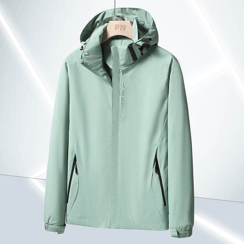 Herren Leichte Softshell-Funktionsjacke mit atmungsaktivem Meshfutter und verstellbarer Kapuze Nord Taschen