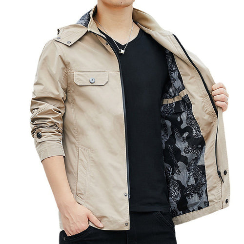 Herren Leichter Kapuzen-Fieldblouson im Casual-Utility-Stil Nord Taschen
