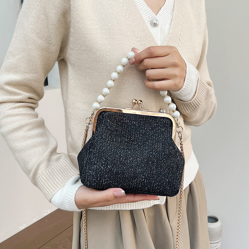 Damen elegante Umhängetasche mit Perlenverzierung Nord Taschen