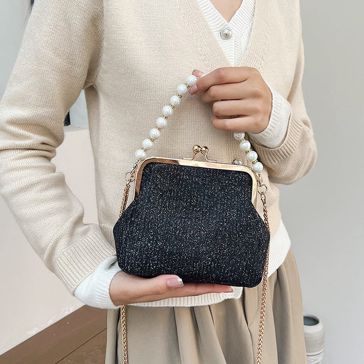Damen elegante Umhängetasche mit Perlenverzierung Nord Taschen