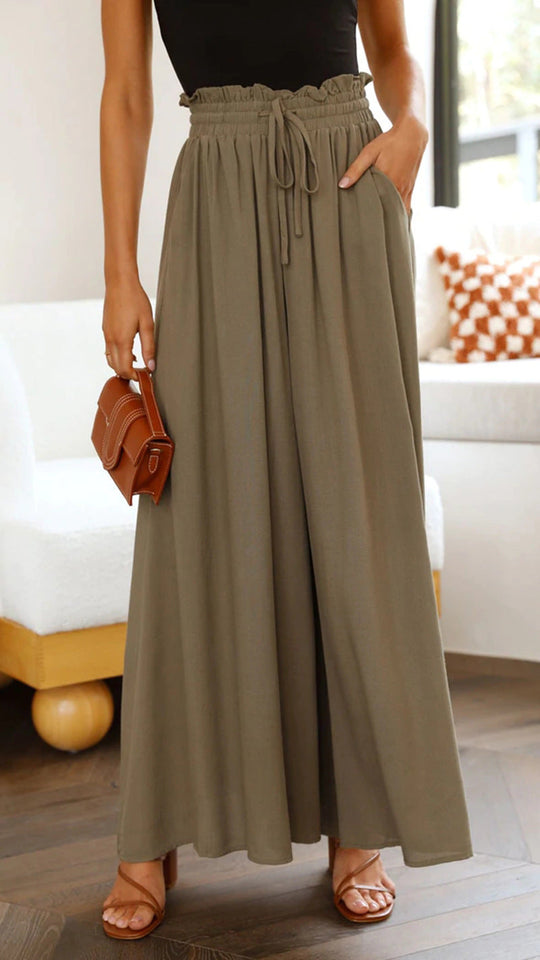 Maxi-Rock im Boho-Stil für Damen mit Kordelzugbund