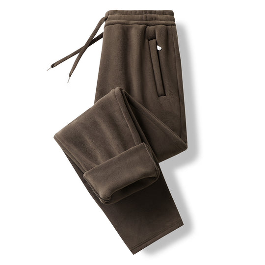 Herren Thermo-Fleece-Jogginghose mit angerauter Innenseite und Kordelbund Nord Taschen