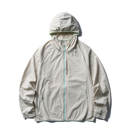 Damen Leichte Ripstop-Outdoor-Kapuzenjacke mit Raglanärmeln und Reißverschlusstaschen Nord Taschen