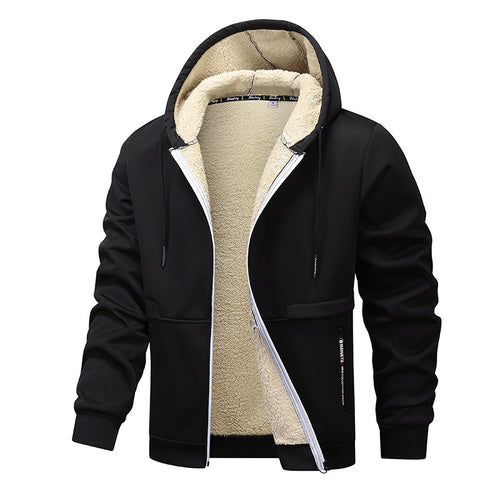 Herren Warme Kapuzenjacke mit Fleece-Innenfutter Nord Taschen