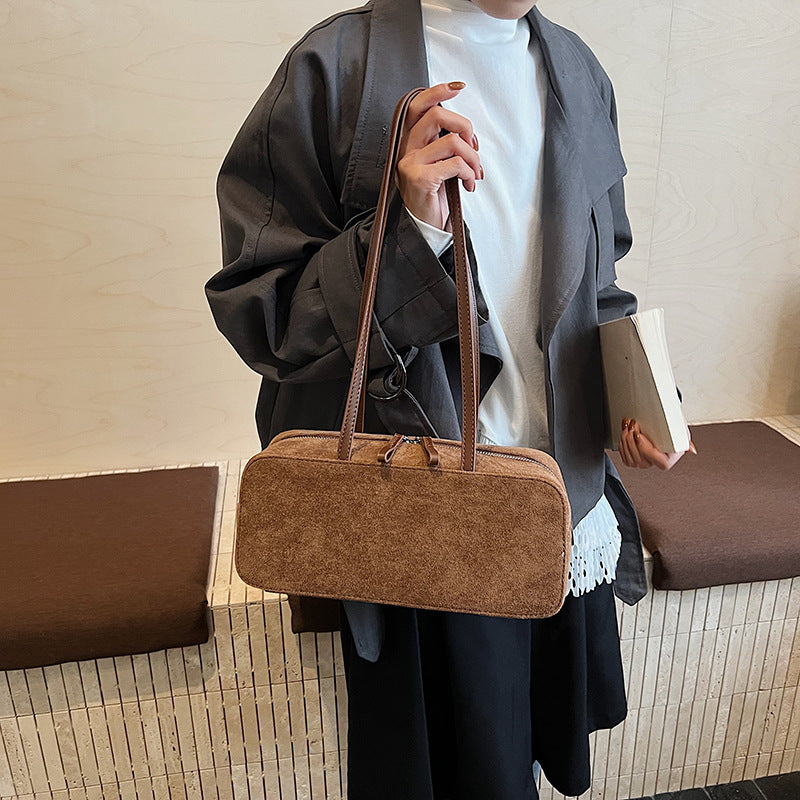 Damen hochwertige Veloursleder Handtasche Nord Taschen