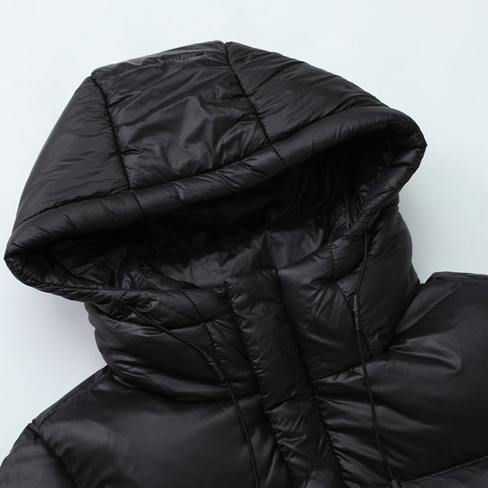 Damen Lange Daunenjacke Nord Taschen