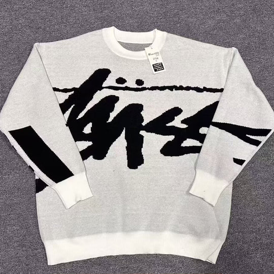 Herren Modischer Grobstrickpullover mit grafischem Design Nord Taschen