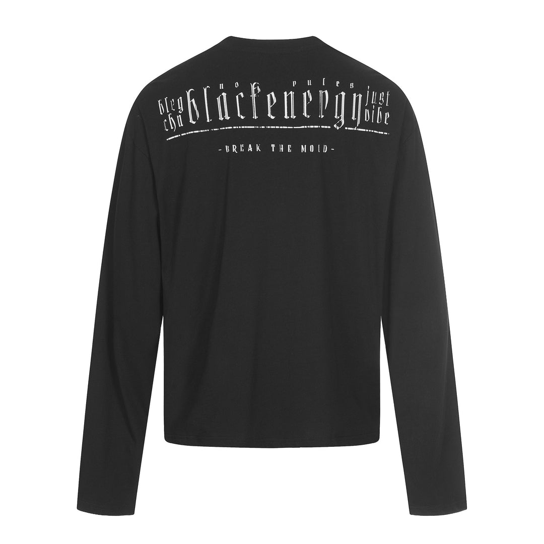 Herren Langarm-Henleyshirt mit doppeltem Rundhalsausschnitt und Knopfleiste Nord Taschen