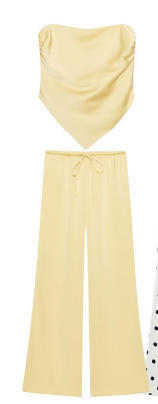 Damen Weite plissierte Loungehose mit elastischem Bund Nord Taschen