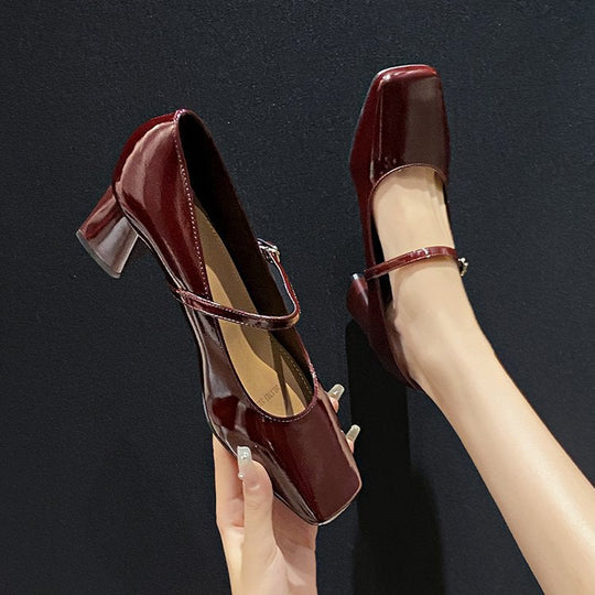 Damen spezielle Blockabsatz-Pumps mit verstellbarem Riemen Nord Taschen